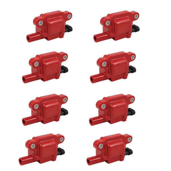 Ignition Coils, GM LS2/LS3/LS7/LS9 Car Performance – 8pc Set (Red) 1