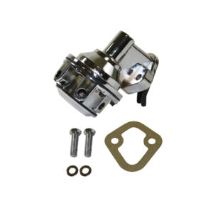 Fuel Pump, SB Chevy 265-283-305-307-327-350-400-409 Mechanical with Hardware (Chrome Aluminum)