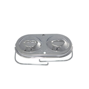 Master Cylinder Cover, GM Dual Bail 3" x 5-3/4" (Chrome Steel)