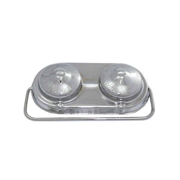 Master Cylinder Cover, GM Single Bail 2-3/8″ x 5″ (Chrome Steel) 1