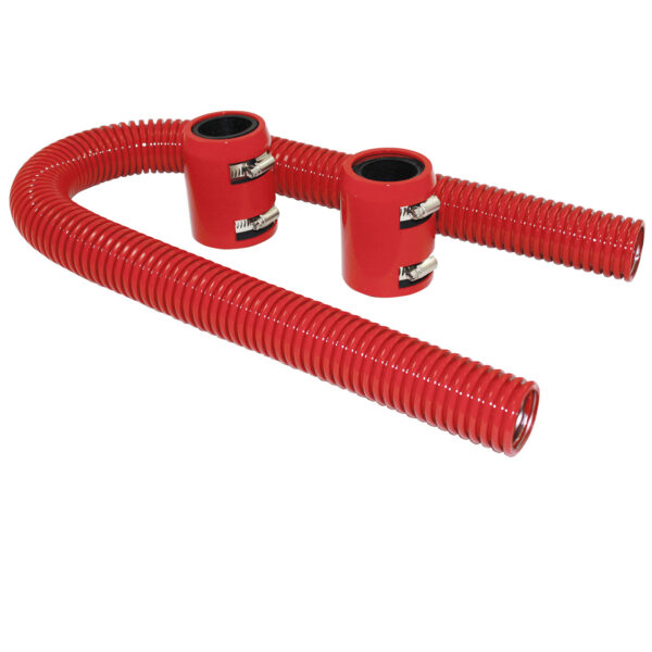 Radiator Hose Kit, 36″ With Aluminum Caps (Red Stainless Steel) 1