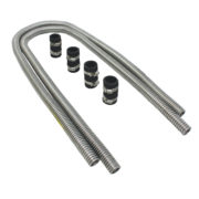 Heater Hose Kit, 44″ Without Aluminum Caps (Chrome Stainless Steel) 1