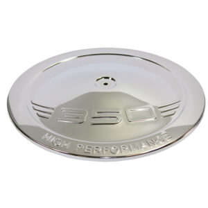 Air Cleaner Top, 14" Muscle Car with "350" C.I.D. Logo (Chrome Steel)