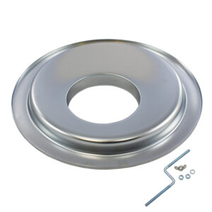Air Cleaner Base, 14" Offset with Hardware(Chrome Steel)