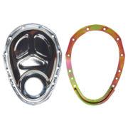 Timing Chain Cover, SB Chevy 2-Piece (Chrome Steel) 1