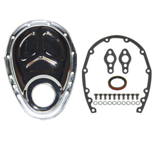 Timing Chain Cover, SB Chevy with Seal / Gaskets / Hardware (Chrome Steel)