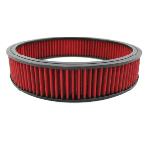 Air Cleaner Filter, 14" X 3" Round with Red Oil (Washable)