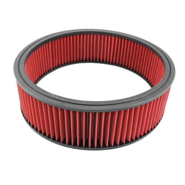 Air Cleaner Filter, 14″ X 4″ Round with Red Oil (Washable) 1