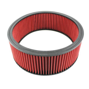 Air Cleaner Filter, 14" X 5" Round with Red Oil (Washable)