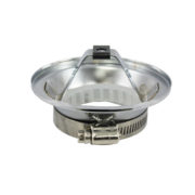 Air Cleaner Base, 4″ with 2-5/8″ Neck (Chrome Steel) 1