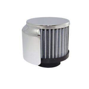 Breather Cap, Clamp-On with Shield Hi-Perf Washable Filter (Chrome Steel)