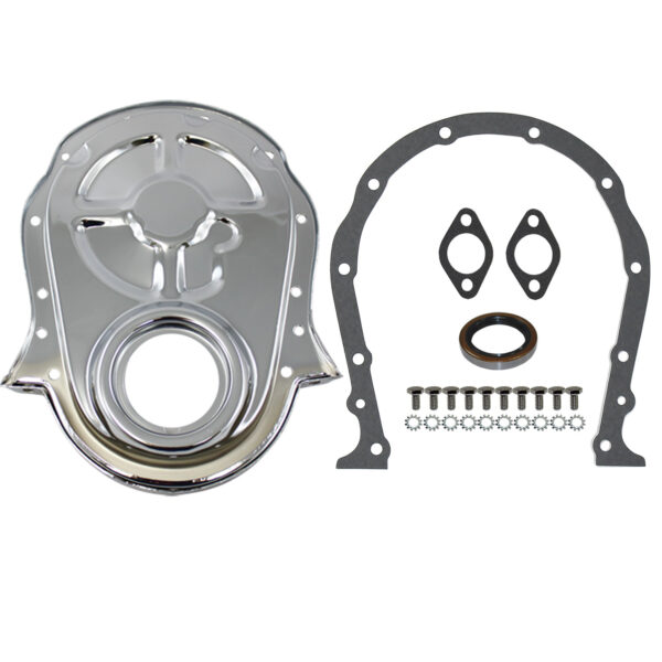 Timing Chain Cover, BB Chevy 396-454 with Seal / Gasket / Hardware (Chrome Steel) 1