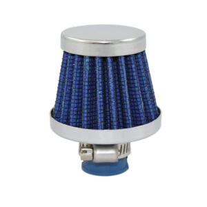 Breather Filter, Crankcase Vent fits 3/8" to 1/2" Tubes (Blue)