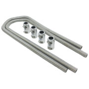 Heater Hose Kit, 44″ with Polished Aluminum Caps (Stainless Steel) 1