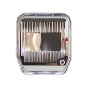Transmission Pan, Ford AOD Finned (Chrome Steel) 1