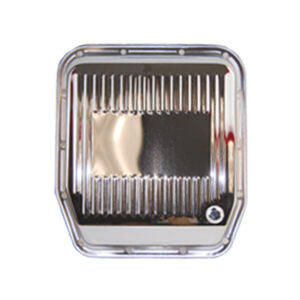 Transmission Pan, Ford AOD Finned (Chrome Steel)