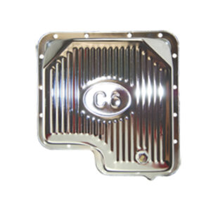 Transmission Pan, Ford C-6 Finned (Chrome Steel)