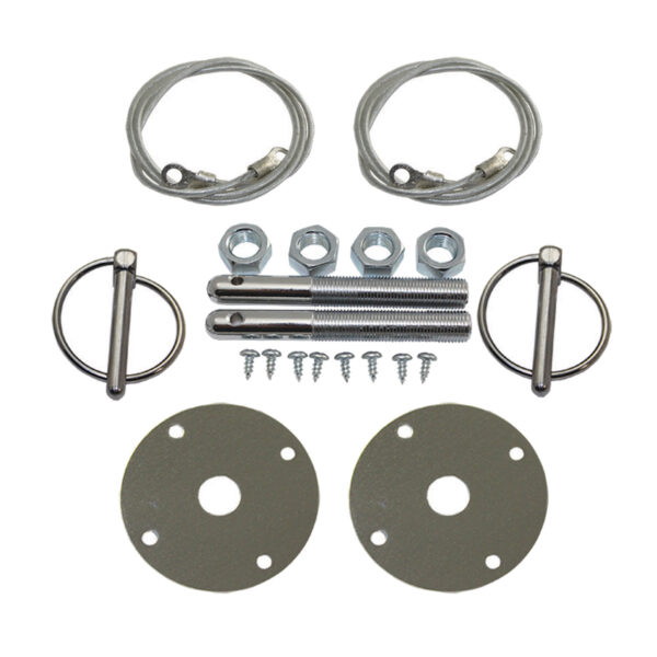 Hood Pin Kit, with Flip-Over Clips 1/2″ Dia