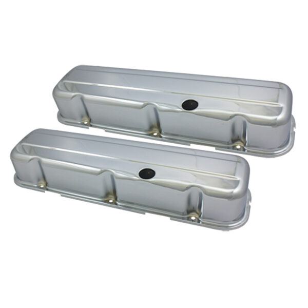 Valve Covers, 1965-95 BB Chevy 396-502 Tall (Chrome Steel) 1
