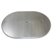 Air Cleaner Top, 12″ Oval Smooth (Polished Aluminum) 1