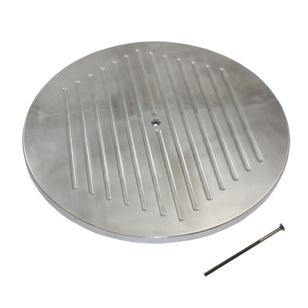 Air Cleaner Top, 14″ Ball-Milled (Polished Aluminum) 1
