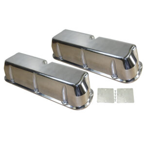 Valve Covers, 1962-85 SB Ford Smooth without Hole (Polished Aluminum)