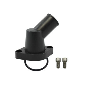 Water Neck, Chevy 45 Degree O'Ring Style (Black Aluminum)