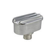 Breather Cap, Push-In Oval Finned (Polished Aluminum) 1