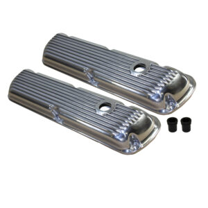 Valve Covers, 1964-up SB Ford 289-351W Finned (Polished Aluminum)