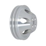 Pulley, Water Pump SB Chevy SWP Double Groove (Satin Aluminum) 1