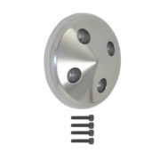 Pulley Nose, SB Chevy SWP with Hardware (Satin Aluminum) 1