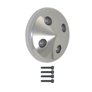 Pulley Nose, SB Chevy SWP with Hardware (Satin Aluminum)