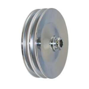Pulley, Power Steering Early GM Double Groove (Chrome Steel)