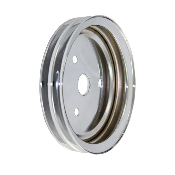 Pulley, Crank SB Chevy SWP Double Groove (Chrome Steel) 1
