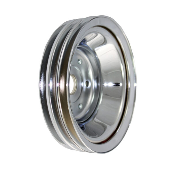 Pulley, Crank SB Chevy LWP Triple Groove (Chrome Steel) 1