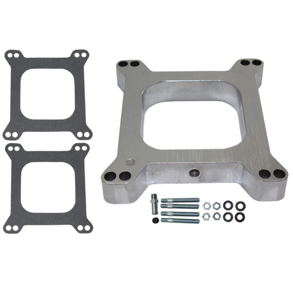 Carburetor Adapter Kit, Holley & AFB 4bbl 1″ Open Port & Tube with Gaskets/Hardware (Aluminum) 1