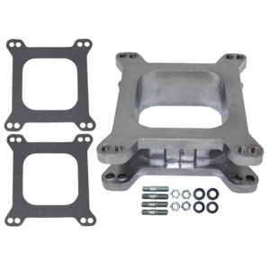 Carburetor Adapter Kit, Holley & AFB 4bbl 2" Open Port with Gaskets/Hardware (Aluminum)