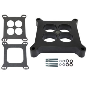 Carburetor Spacer Kit, Holley & AFB 4bbl 1" Ported with Gaskets/Hardware (Phenolic)