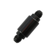 Fuel Filter, Competition Style #6 AN Male Inlet/Outlet (Black Aluminum) 1
