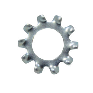 Washer, 1/4" External Lock (White Zinc Steel)
