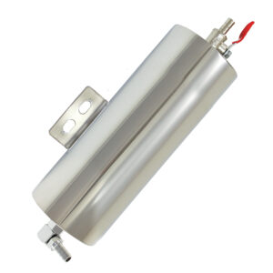 Overflow Tank, Radiator 3" X 8" with Hardware (Polished Stainless Steel)
